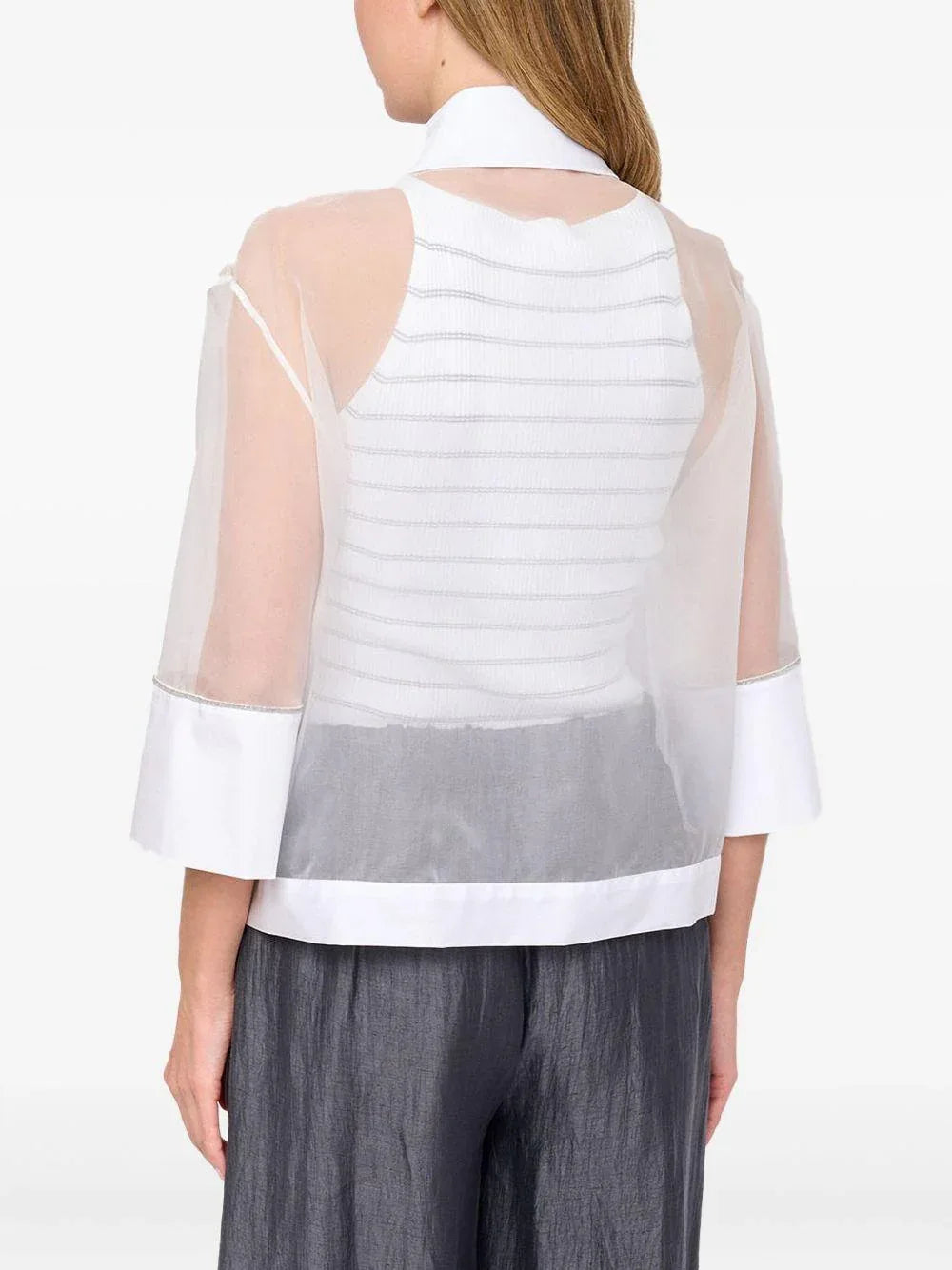 Camicia bianca in organza - Preludio Moda