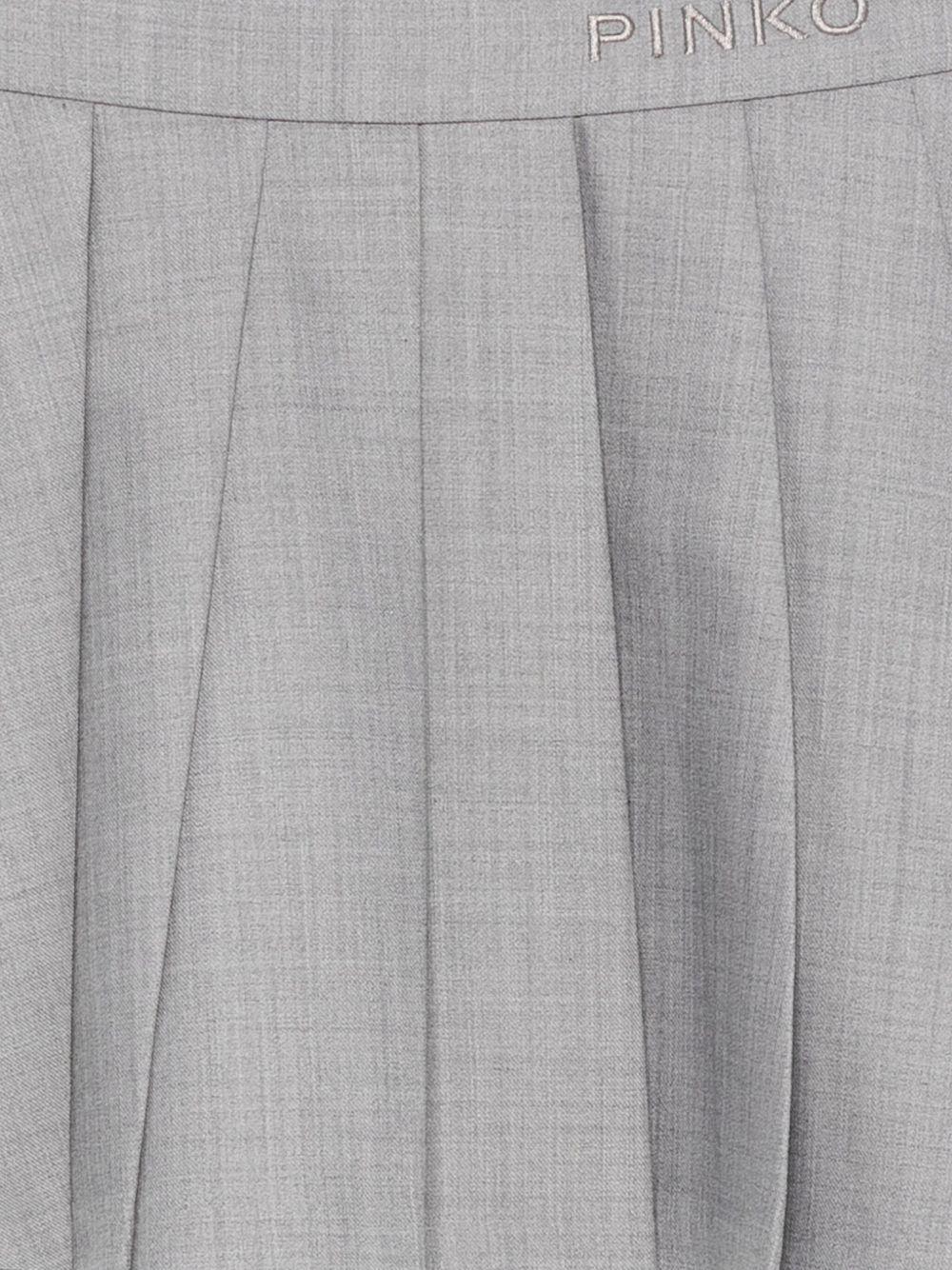 Gonna grigia plissettata con ricamo - Preludio Moda