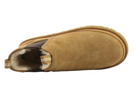 Stivaletti Chelsea Uomo in Pelle con Interno in Lana 1121644 CHE UGG