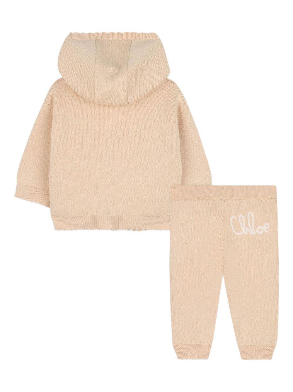 Tuta Sportiva con Cappuccio e Logo Ricamato C20721 257 CHLOE KIDS