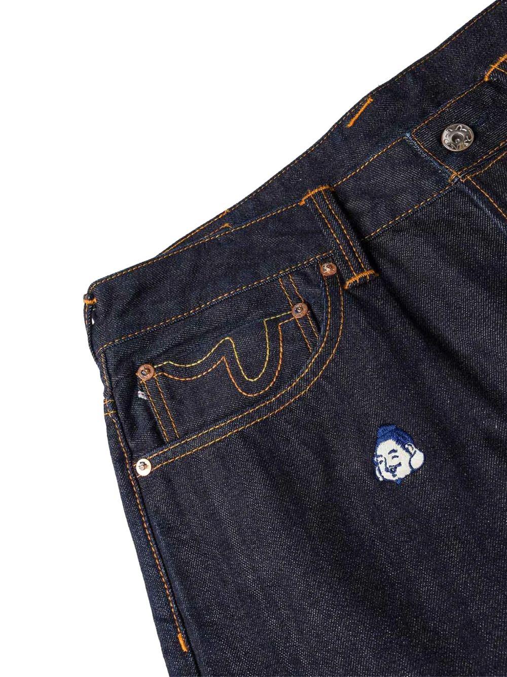 Jeans con Ricamo e Cinque Tasche 2EAHTM5JE1060 INDIGO EVISU