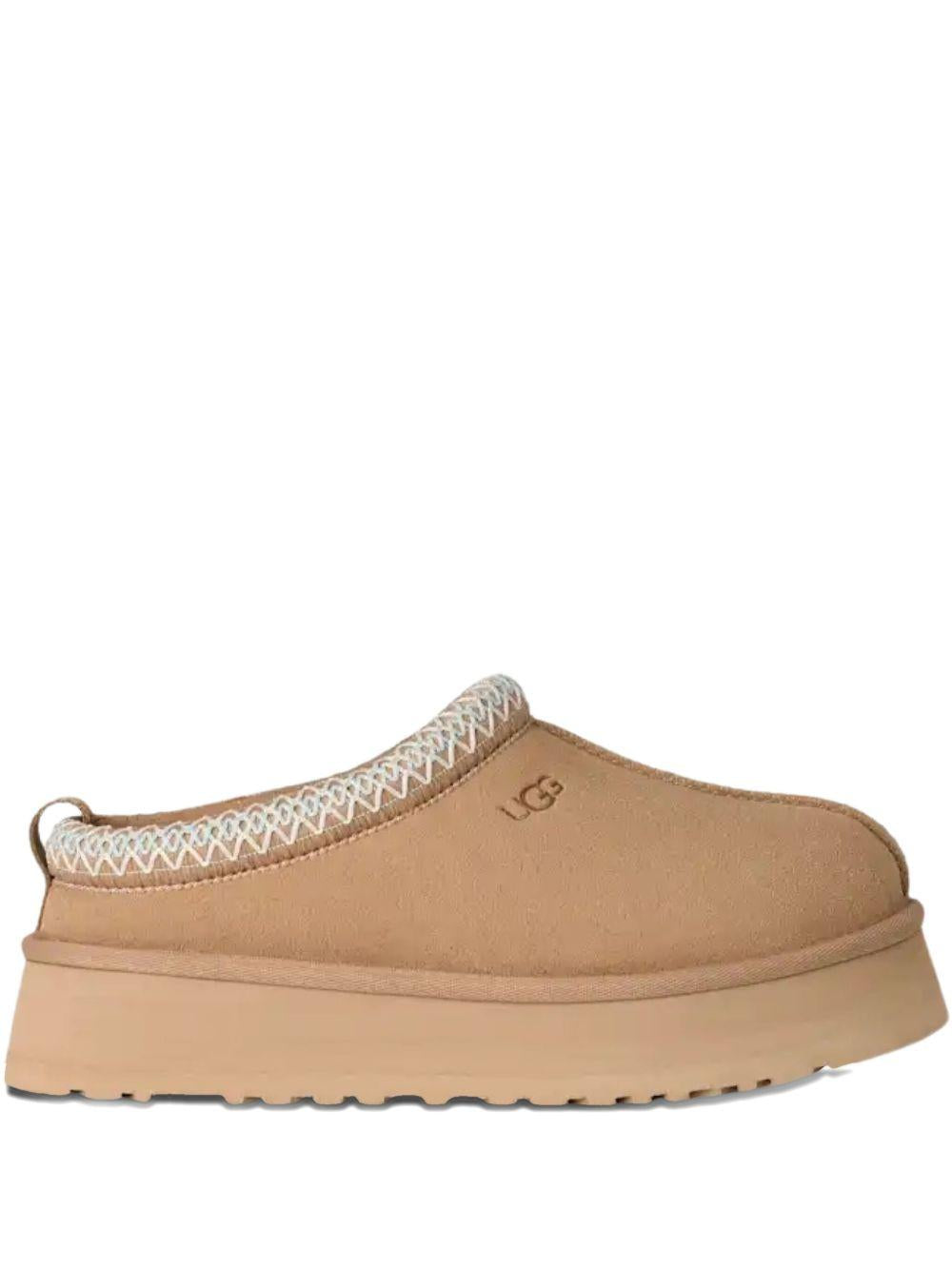 Stringate sabbia in pelle scamosciata con plateau 1174471 SAN UGG