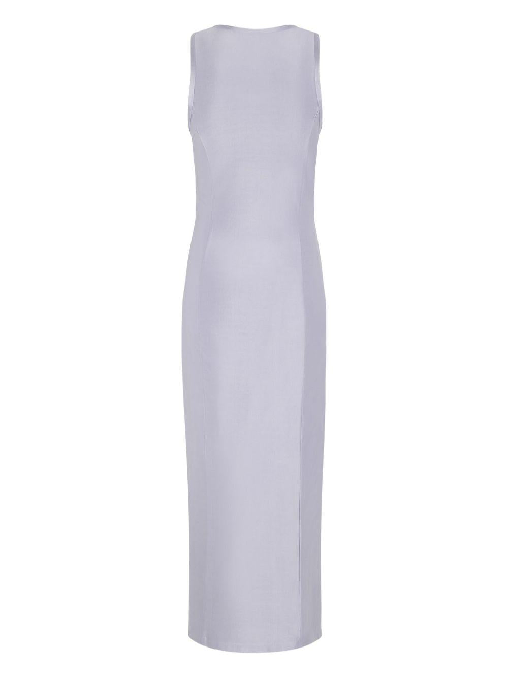 Abito midi celeste polvere smanicato 24EJRO815VI0267 P459 RABANNE