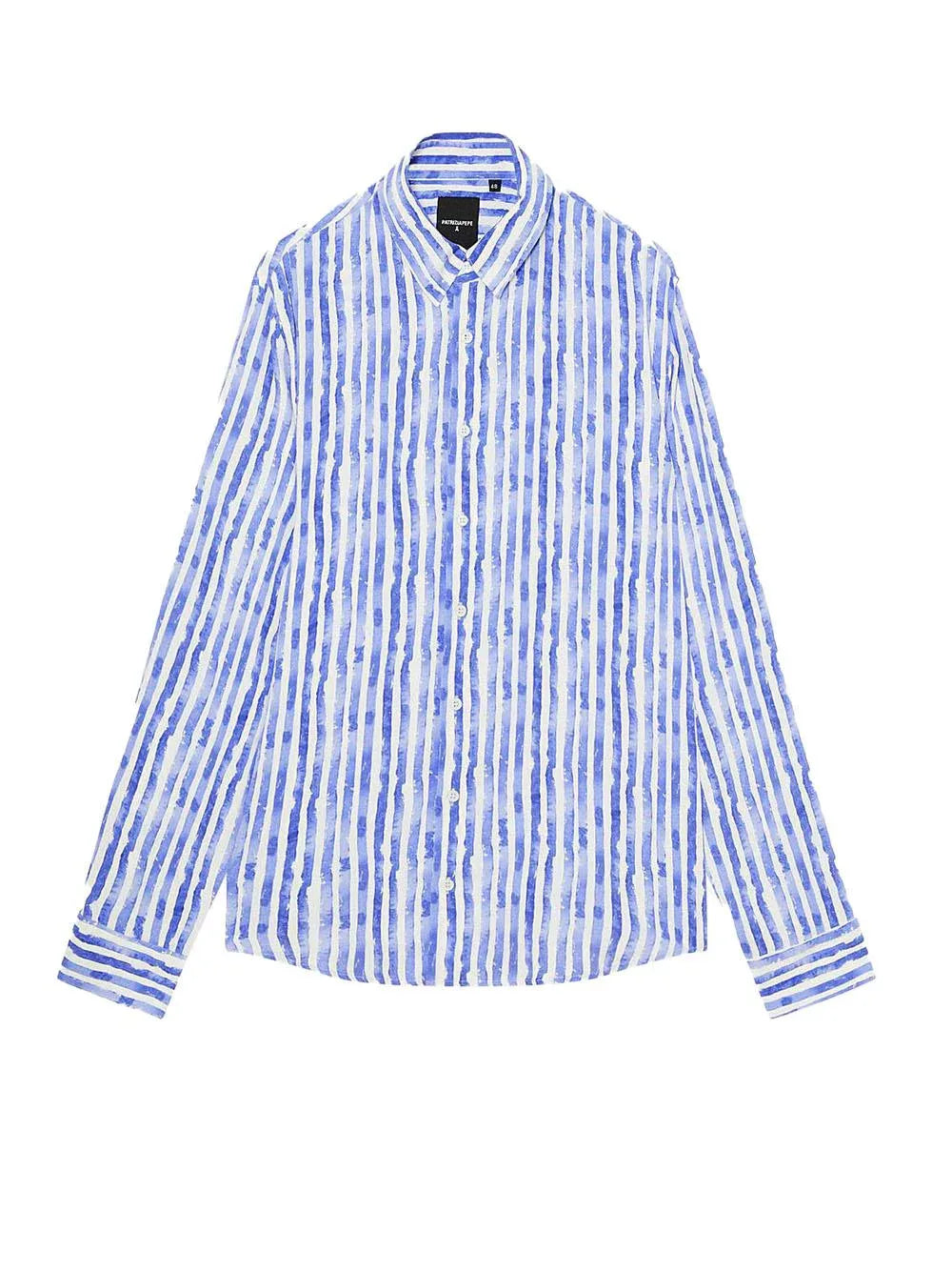 Camicia blu fantasia a righe - Preludio Moda