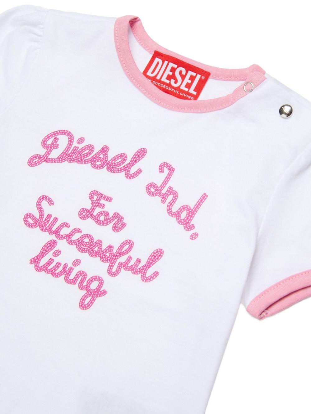 T-shirt con ricamo glitterato K0076800YI9 K100 DIESEL KIDS