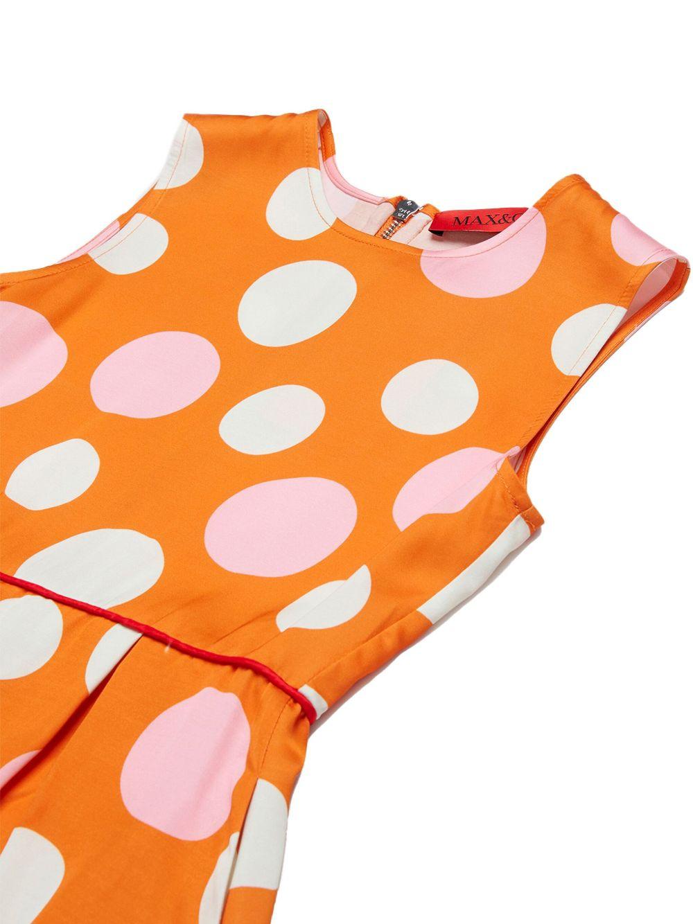 Abito arancio con pois MX0128MX085 MX252 MAX&CO. KIDS
