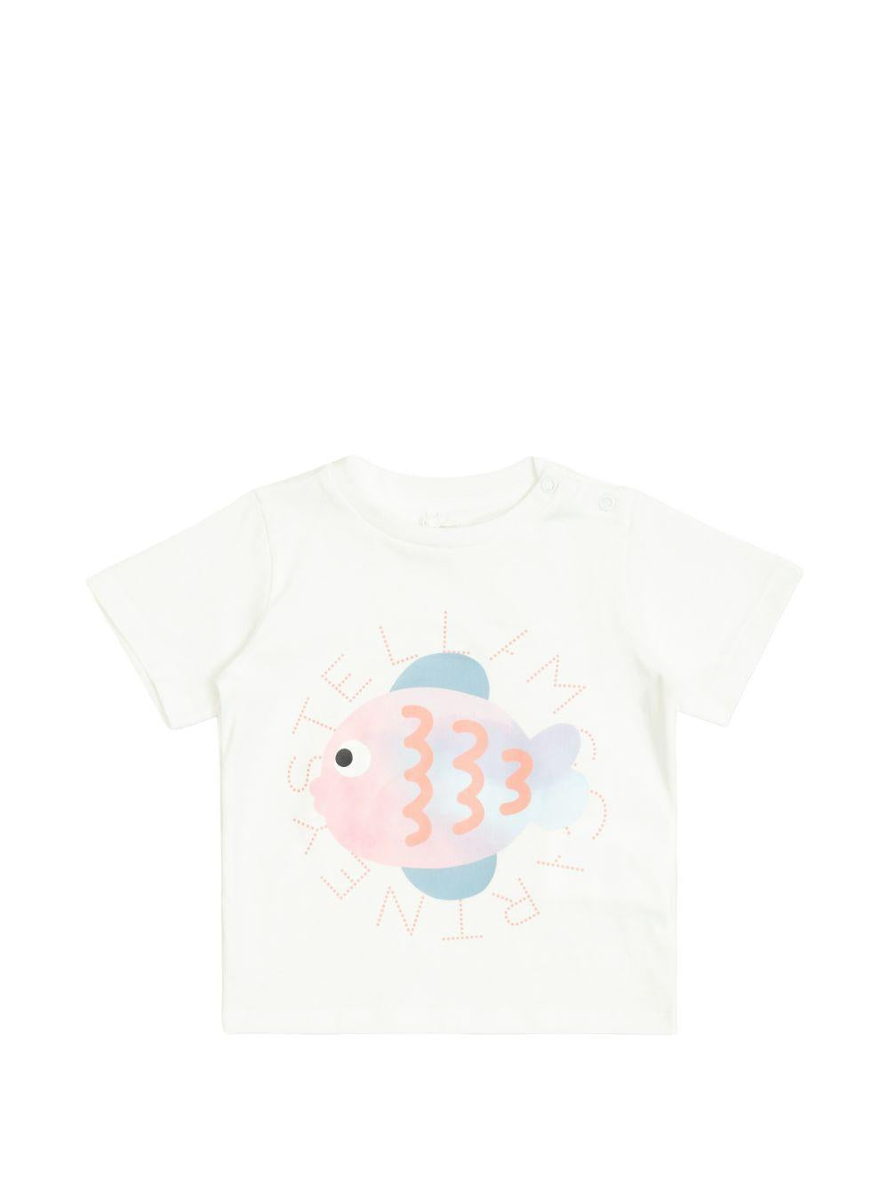 T-shirt con stampa sole TY8061Z0434 100 STELLA MCCARTNEY KIDS