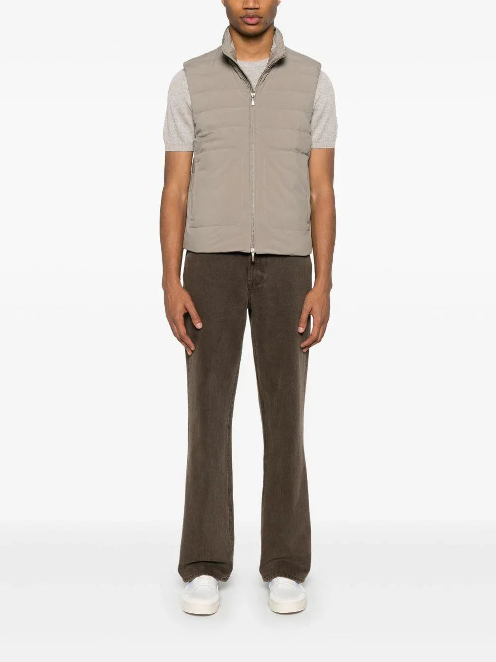 T-shirt Josh in filo beige - Preludio Moda