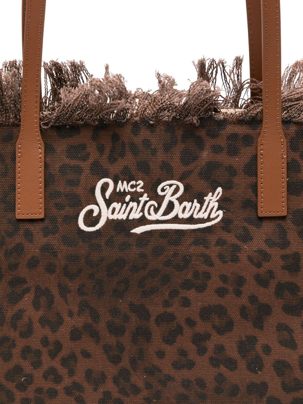 Borsa tote in denim con bordi sfrangiati CBMF001 00588L MC2 SAINT BARTH