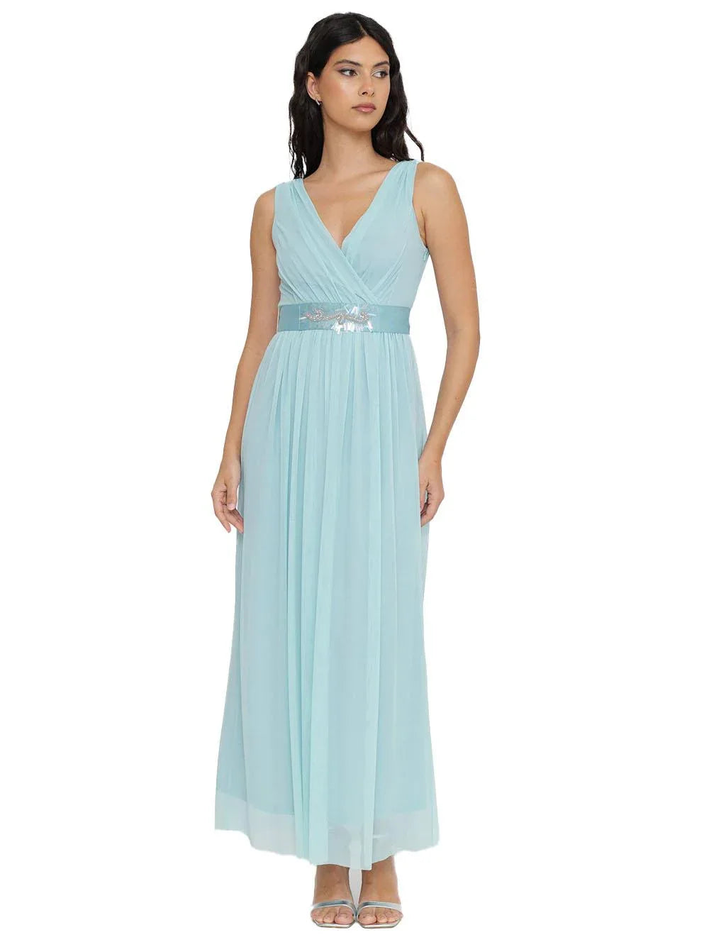 Abito alice in chiffon menta - Preludio Moda