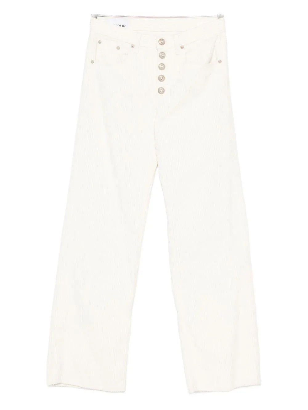 DONDUP Pantaloni beige abbottonati in velluto a coste - Preludio Moda