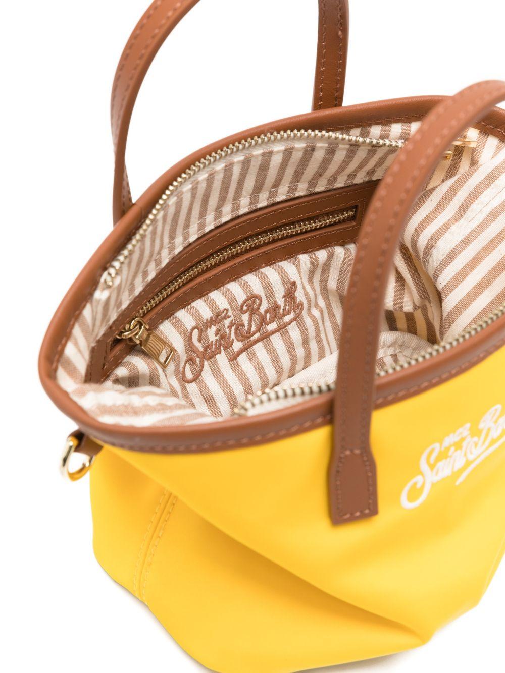 Borsa da spiaggia con manici color senape CB0005 01824L MC2 SAINT BARTH