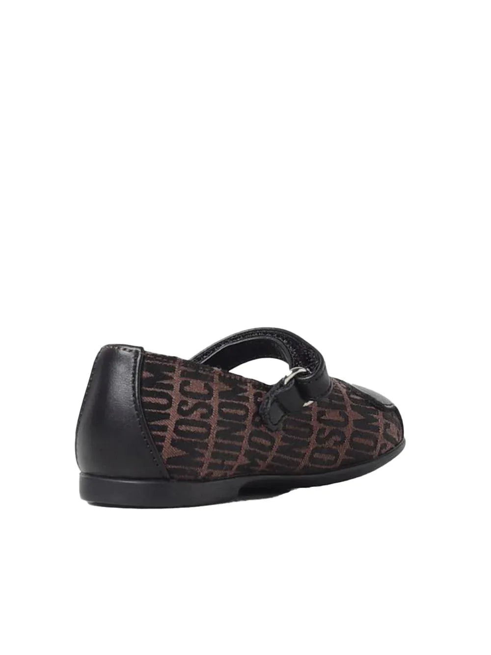 Ballerina marrone logo all-over - Preludio Moda