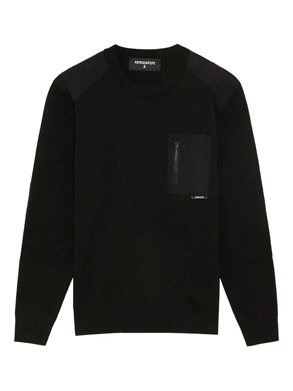 Maglione nero con taschino - Preludio Moda