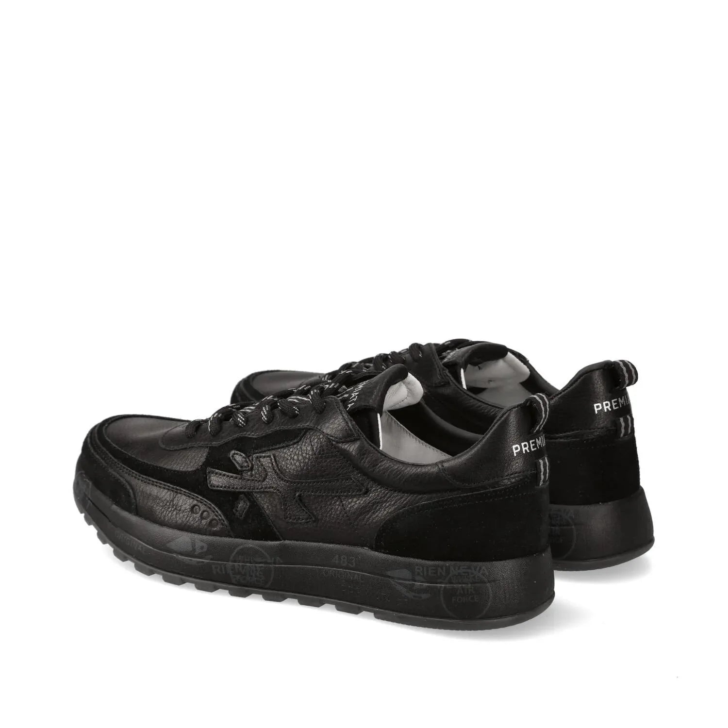 Sneakers Nous in Pelle Nera - Preludio Moda