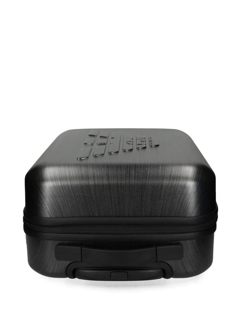 Trolley nero con logo in rilievo e quattro ruote - Preludio Moda