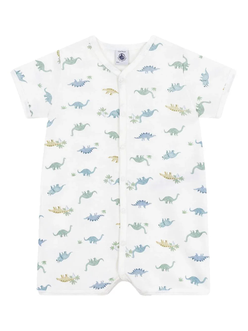 Tutina corta in cotone con fantasia dinosauri - Preludio Moda