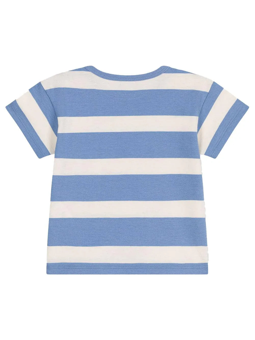T-shirt blu fantasia a righe - Preludio Moda