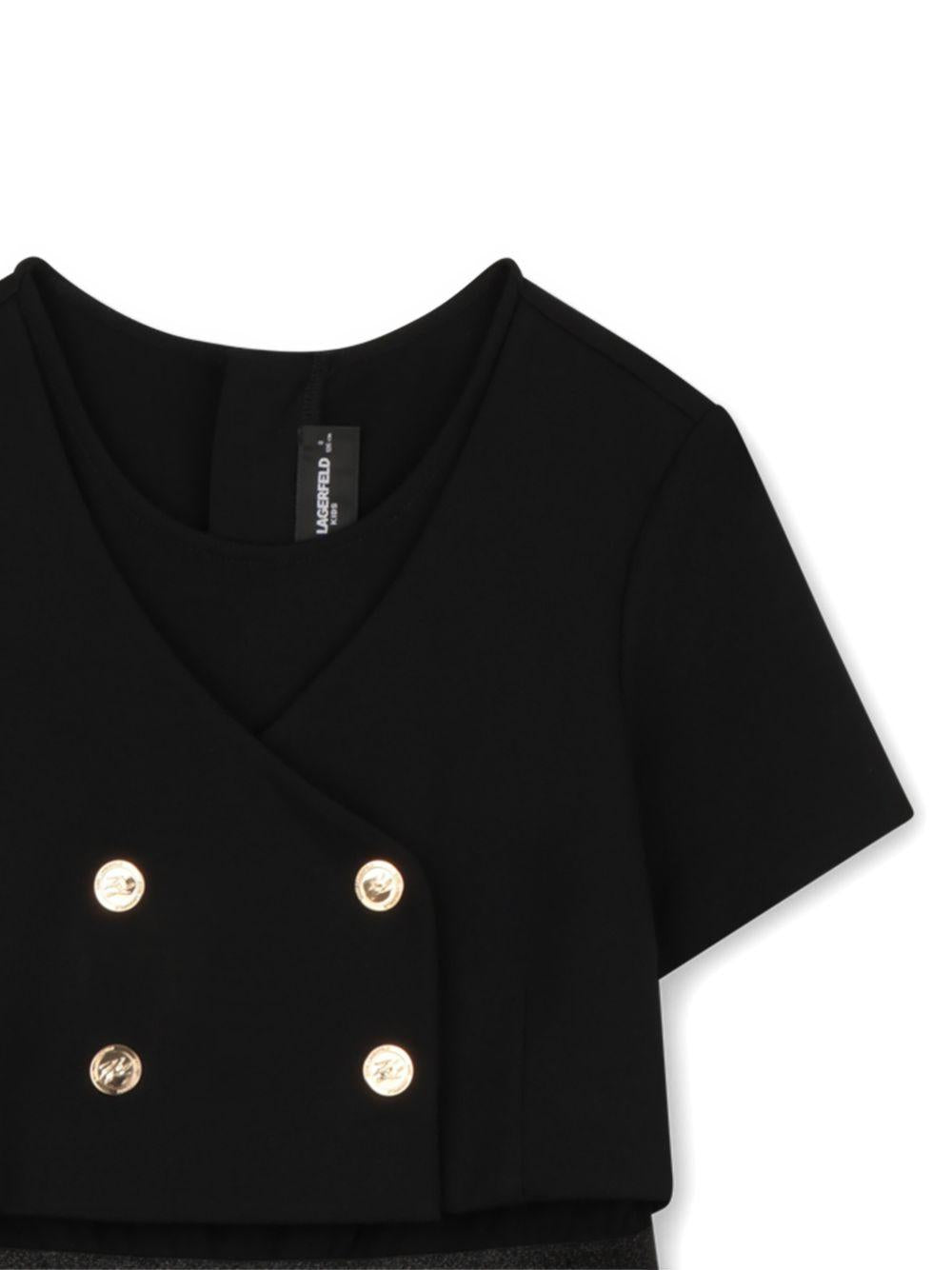 Abito con giacchina e gonna in tulle con paillettes Z31142 09B KARL LAGERFELD KIDS