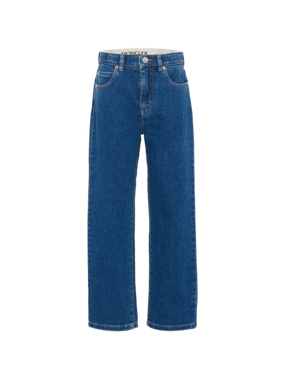 Jeans a gamba dritta in cotone L19542A00001598A1 790 MONCLER KIDS