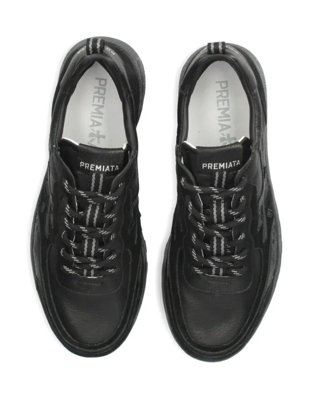 Sneakers Nous in Pelle Nera - Preludio Moda