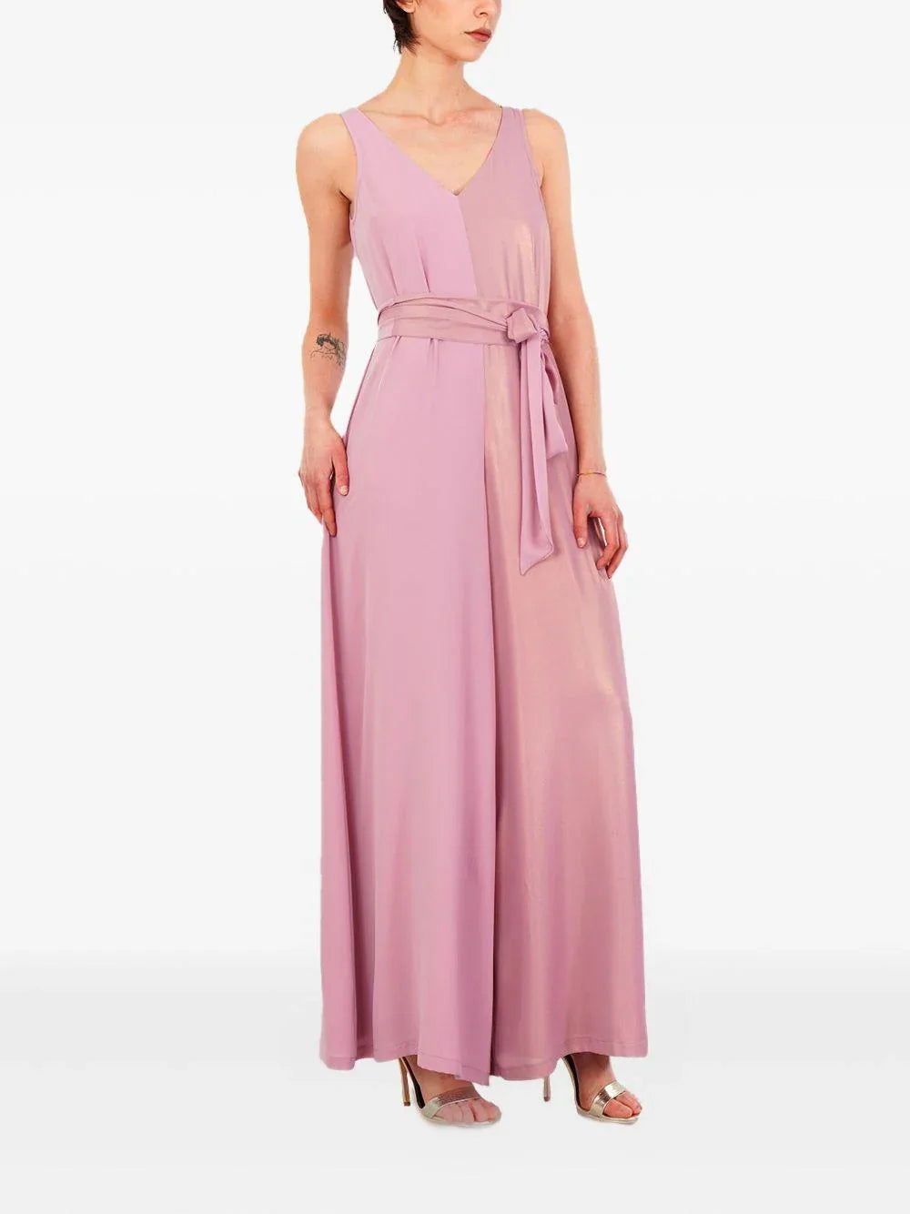 Tuta intera rosa con finish mezzo laminato - Preludio Moda