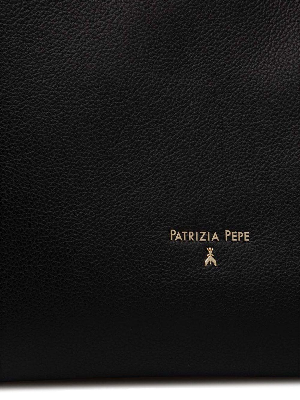 Borsa shopping in pelle martellata nera 8BA172L001 K103 PATRIZIA PEPE