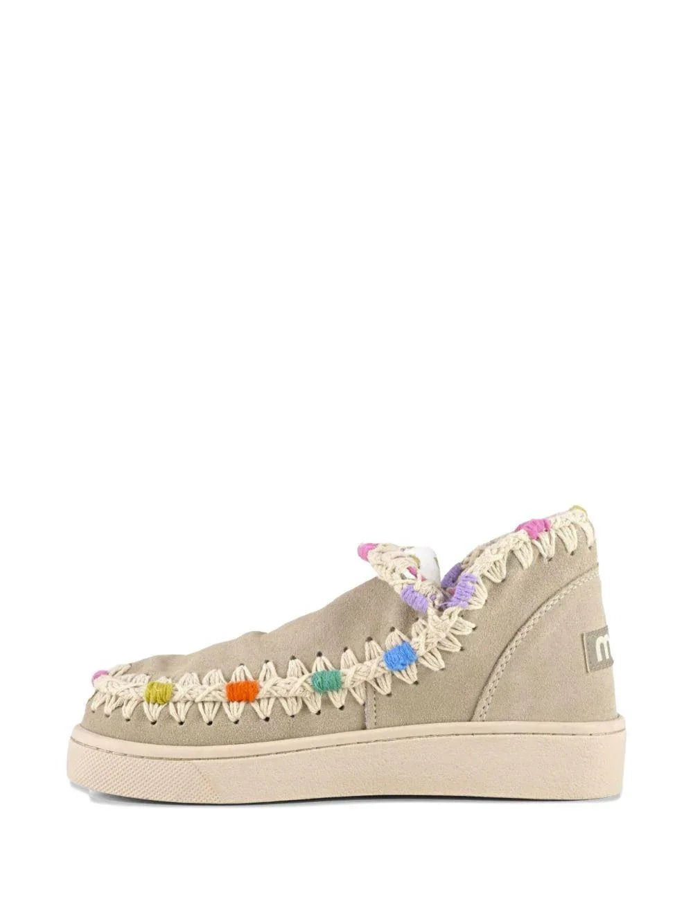 Summer eskimo sneaker overstitching beige - Preludio Moda