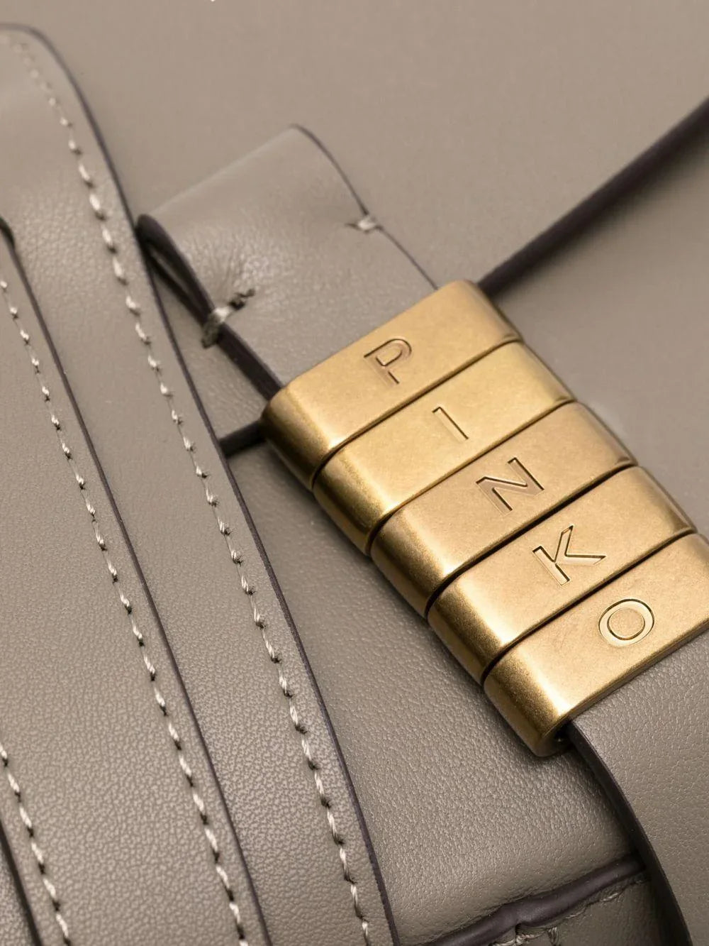 Borsa a tracolla noce/oro con patta e tracolla regolabile - Preludio Moda