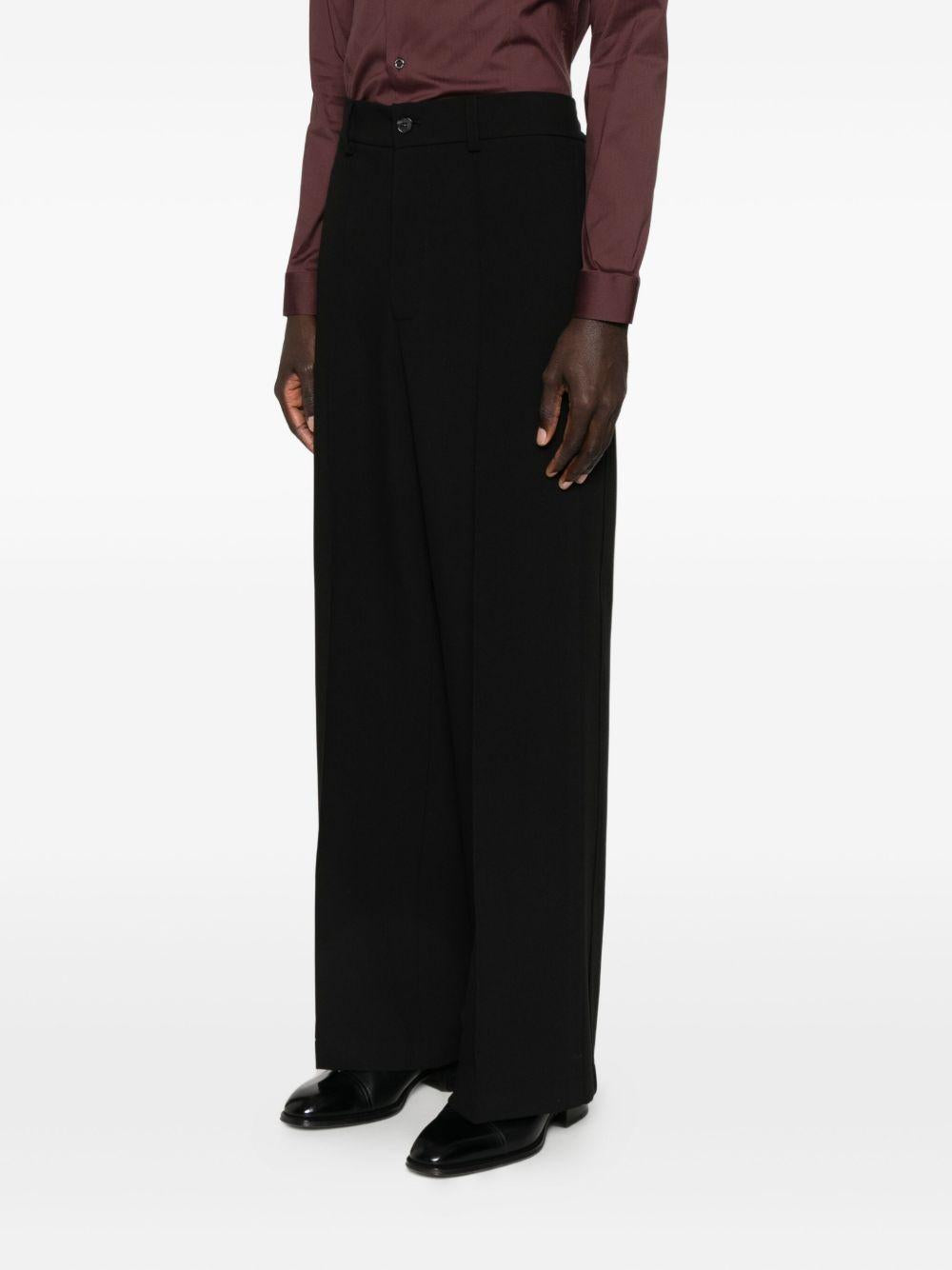 Pantaloni dritti neri in tessuto tecnico 5P0547A684 K103 PATRIZIA PEPE