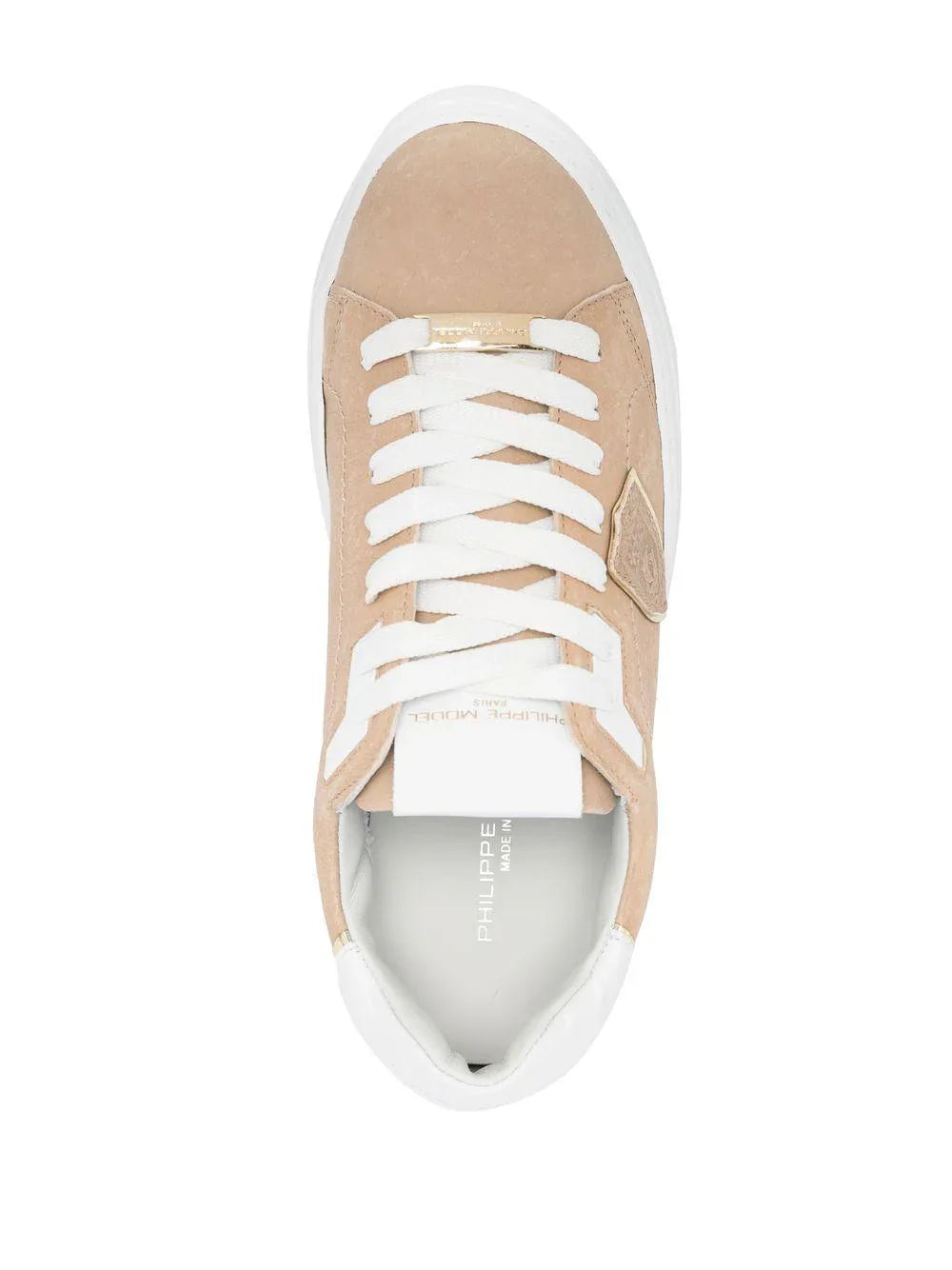 Sneakers Temple beige nabuc - Preludio Moda