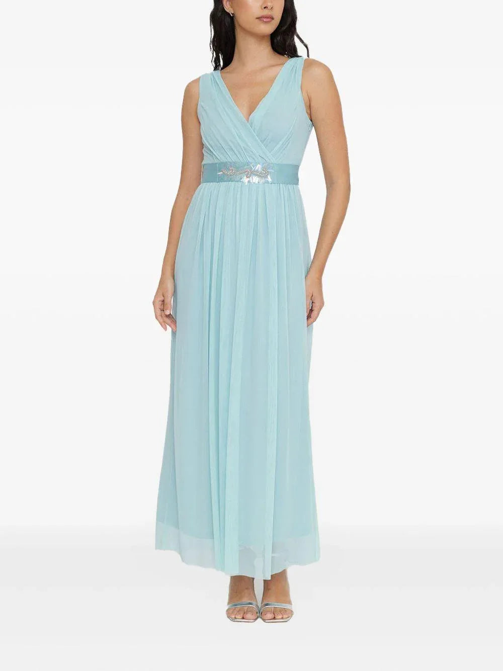 Abito alice in chiffon menta - Preludio Moda