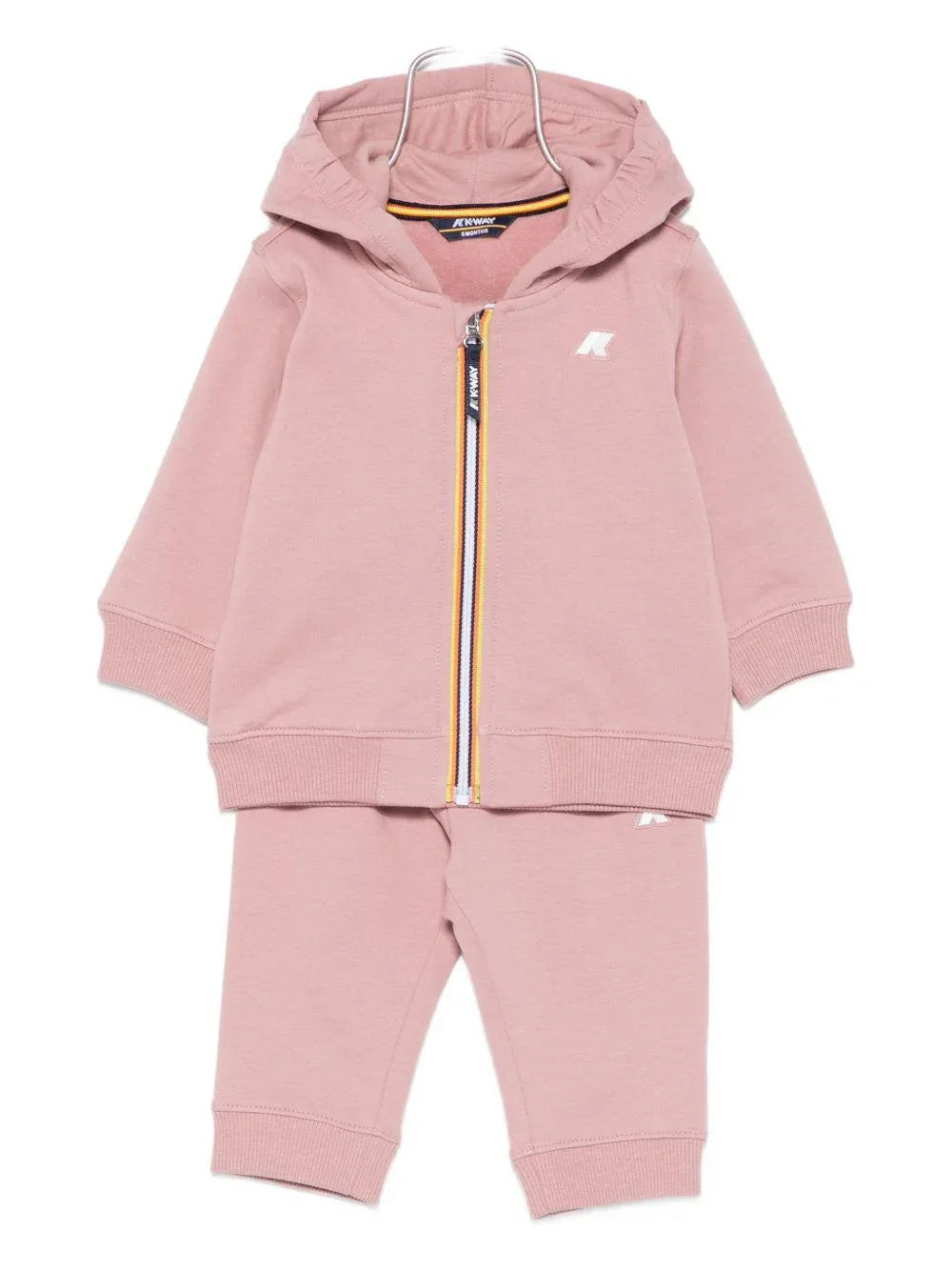 Tuta sportiva rosa con cappuccio e zip - Preludio Moda