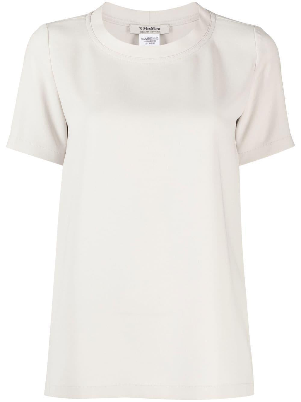 T-shirt avorio baisc 2391110531600 TESSILE BEIGE MAX MARA 'S