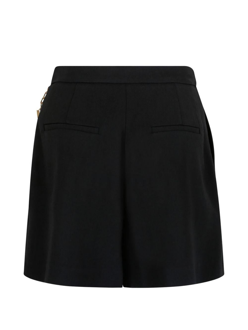 Shorts con catena decorativa e pieghe frontali SH00561E2 110 ELISABETTA FRANCHI
