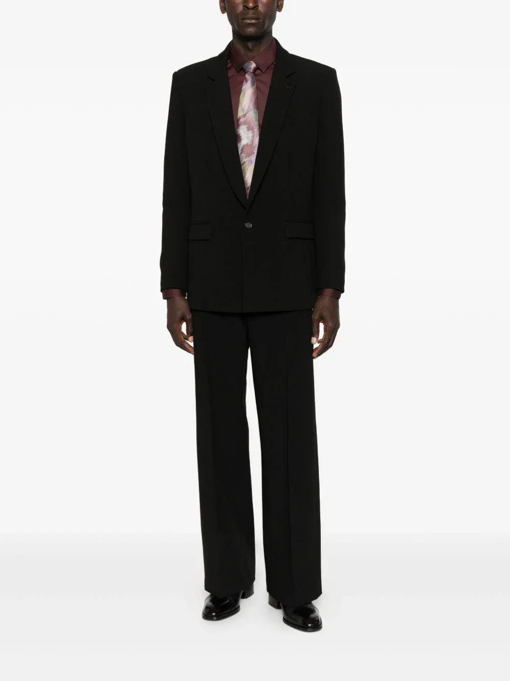 Pantaloni dritti neri in tessuto tecnico - Preludio Moda