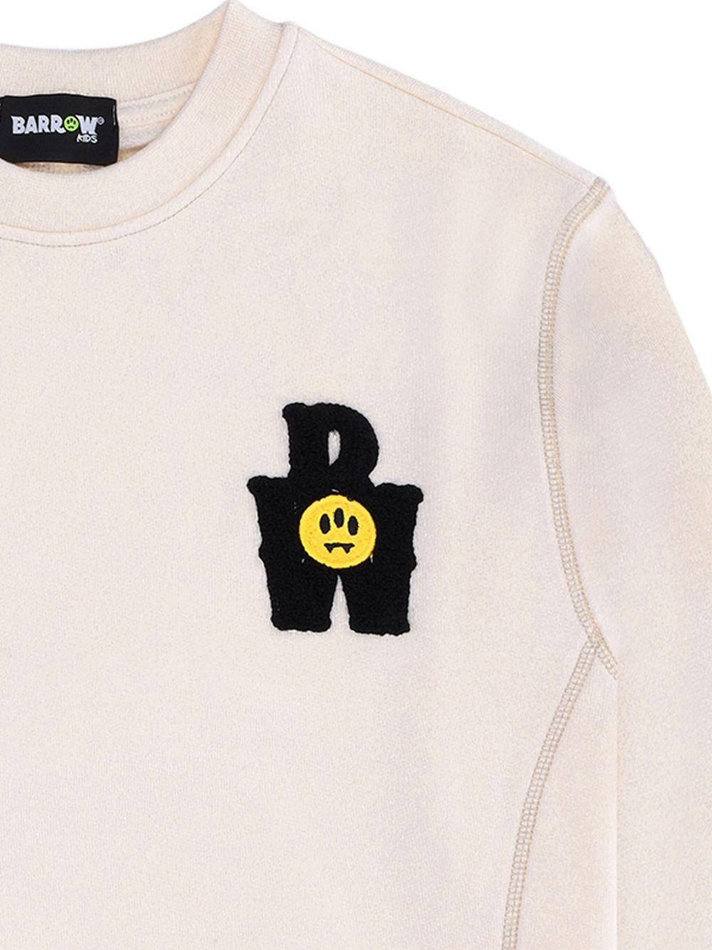 Felpa Ricamata con Girocollo F5BKJUSW082 013 BARROW KIDS