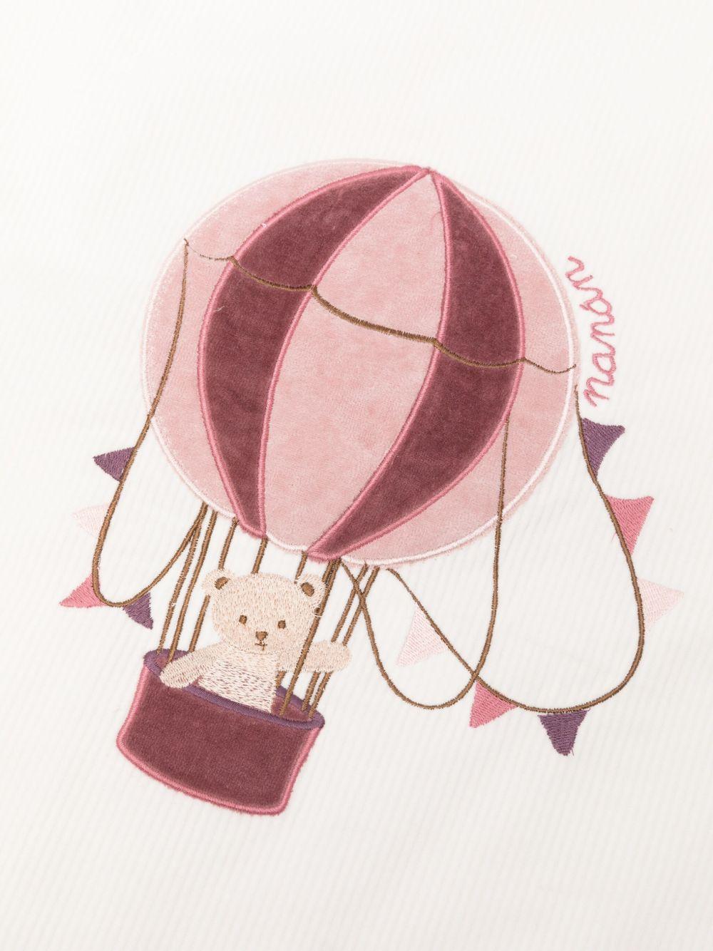 Coperta panna con ricamo palloncino I25429P PANNA NANAN KIDS
