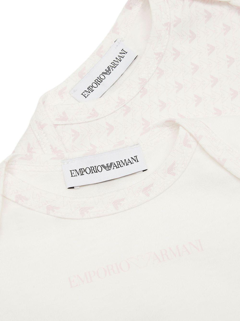 Set body rosa logati neonata (2pz) EY000010AF10913 F4012 EMPORIO ARMANI KIDS