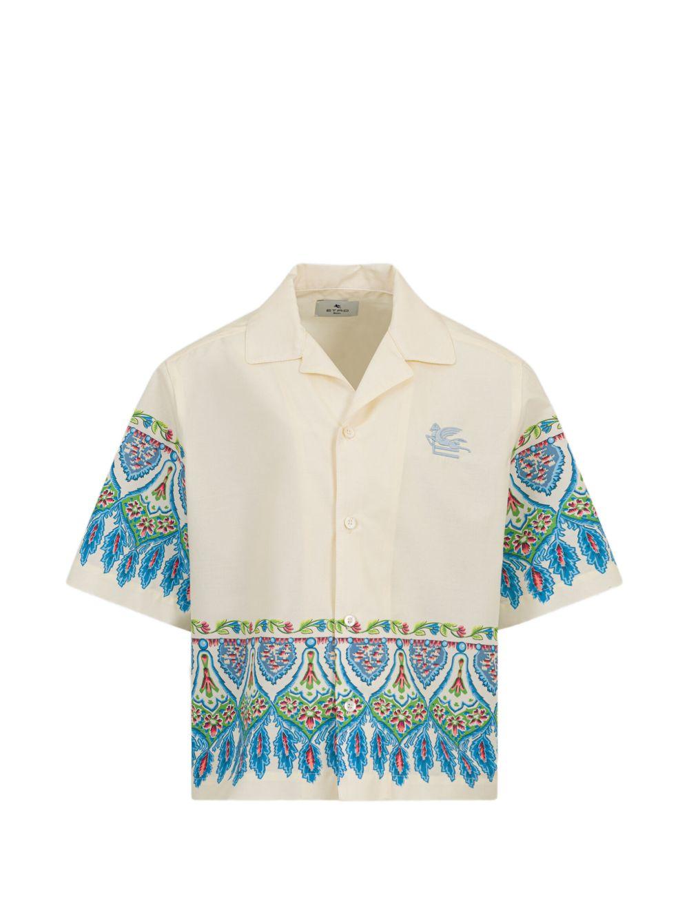 Camicia a maniche corte stampa paisley GY5P71P0601 106MC ETRO KIDS