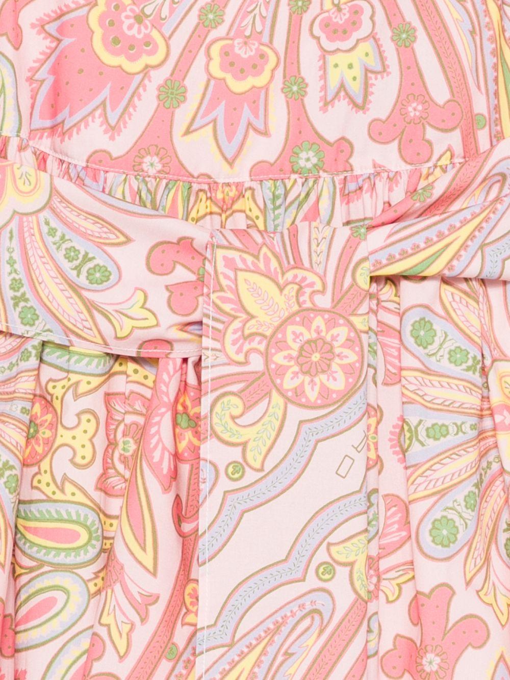 Abito in cotone con ruches alle maniche GY1A71P0587 503VI ETRO KIDS