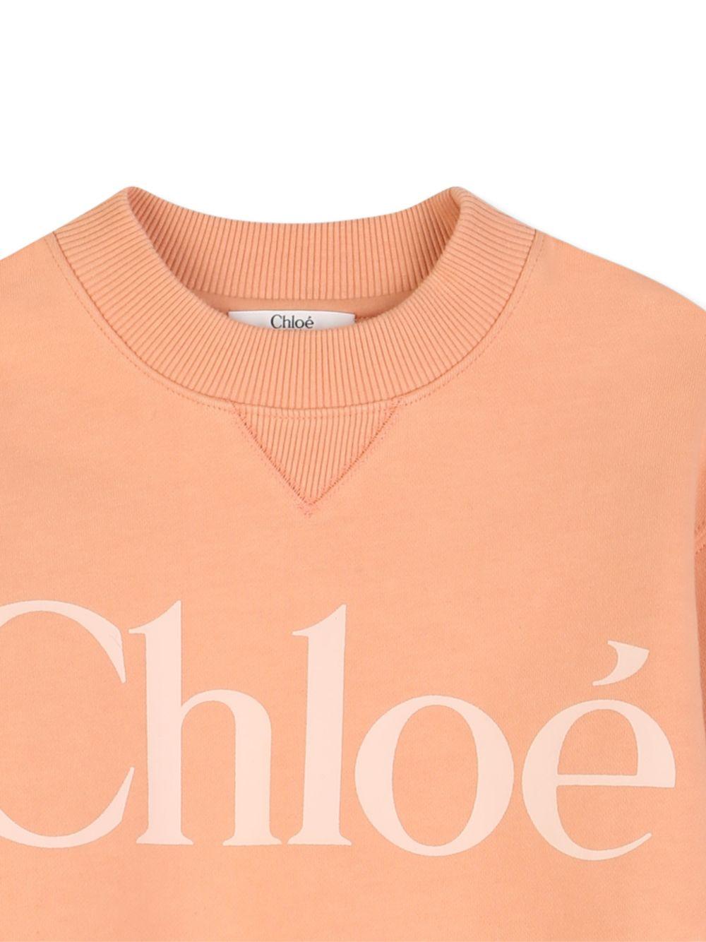 Felpa girocollo in cotone C20845 43A CHLOE KIDS