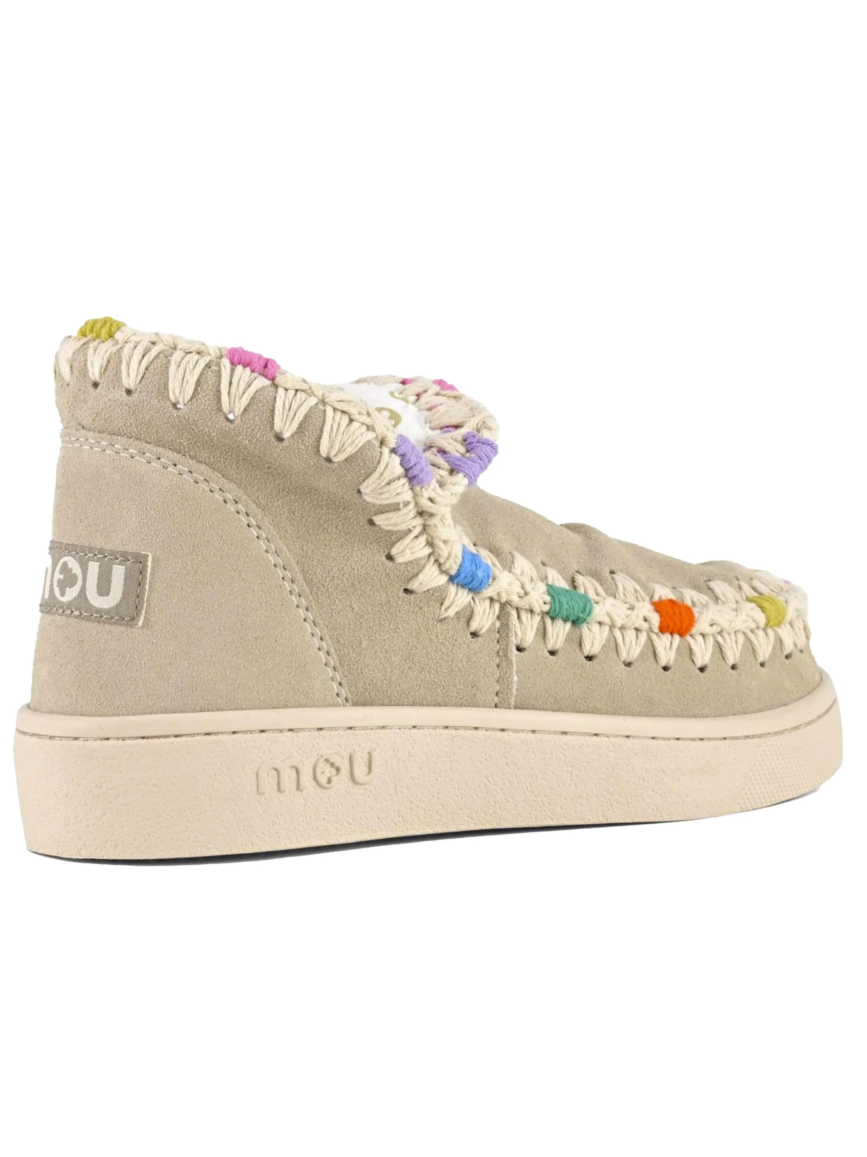 Summer eskimo sneaker overstitching beige - Preludio Moda