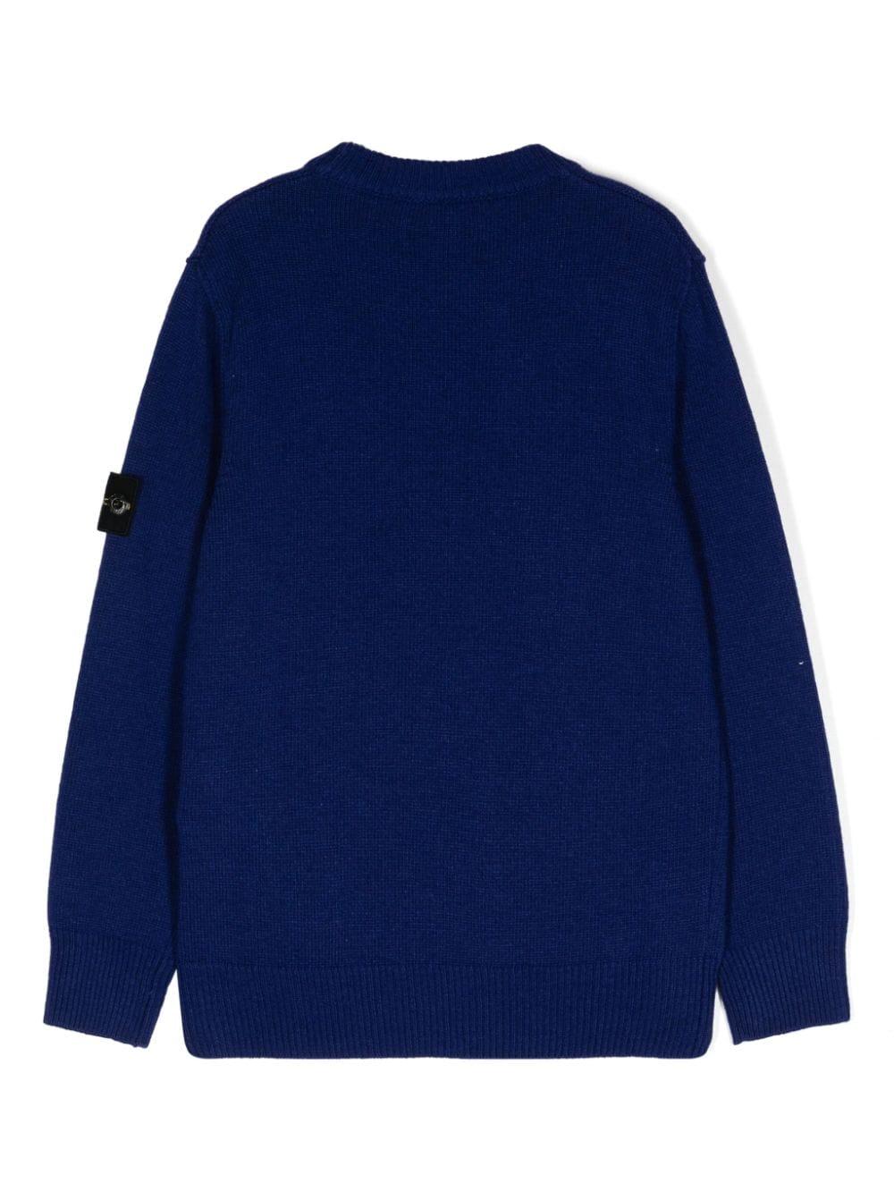 Maglione blu logo Compass laterale