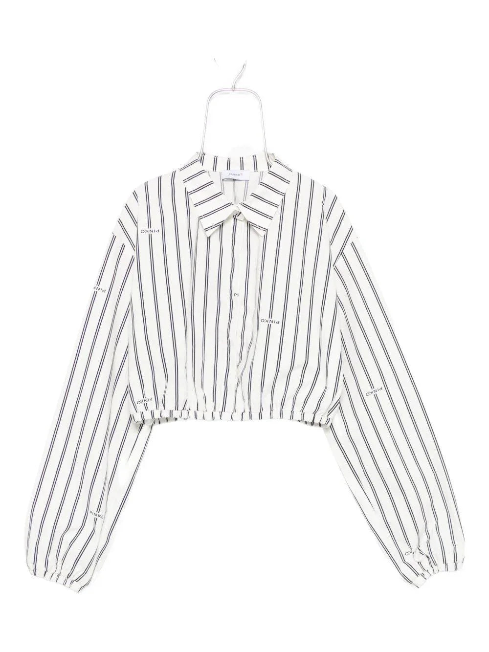 Camicia crop bianca a righe - Preludio Moda