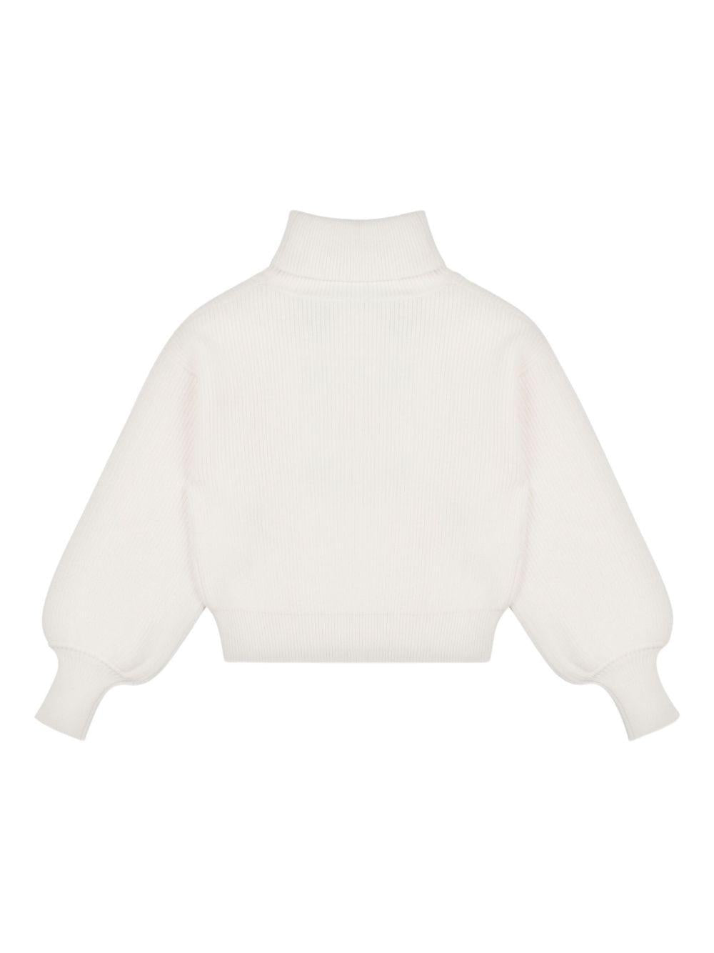 Maglione panna con motivo Teddy Bear HDW02ALHE77 10063 MOSCHINO KIDS