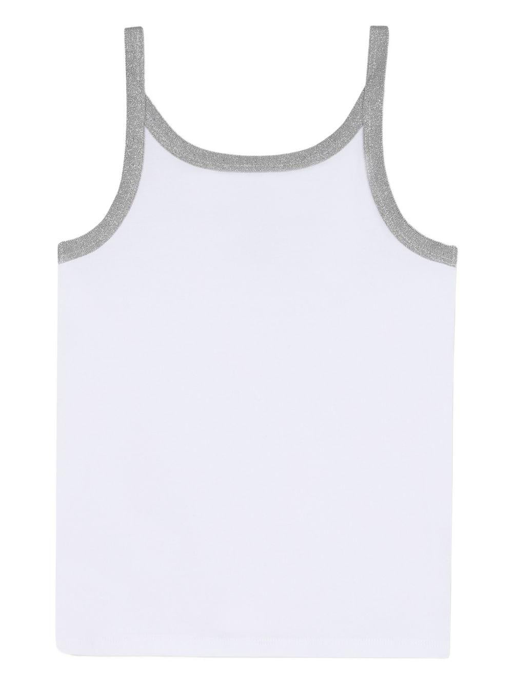 Canotta in cotone organico scollo squadrato D62613 10P DKNY KIDS
