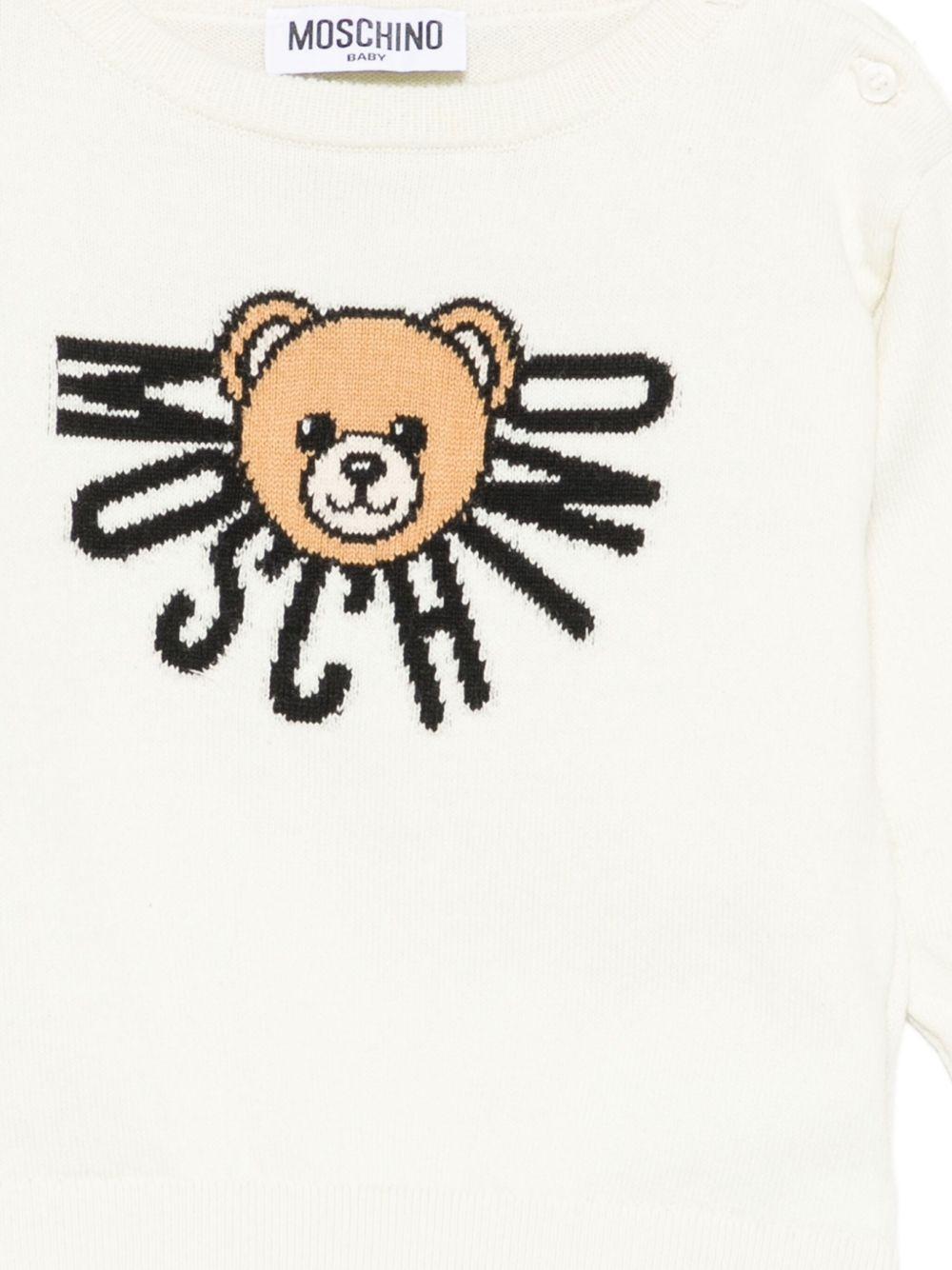 Maglione per Bambini con Logo Orsetto M7W00JLHE43 10063 MOSCHINO KIDS