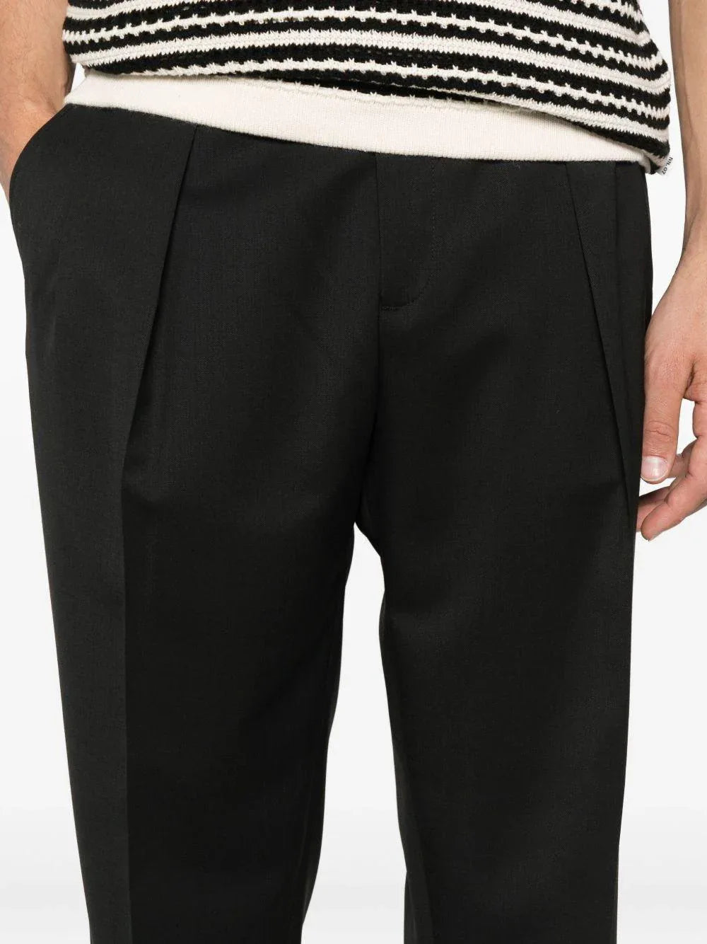 Pantaloni Neri con Pieghe - Preludio Moda