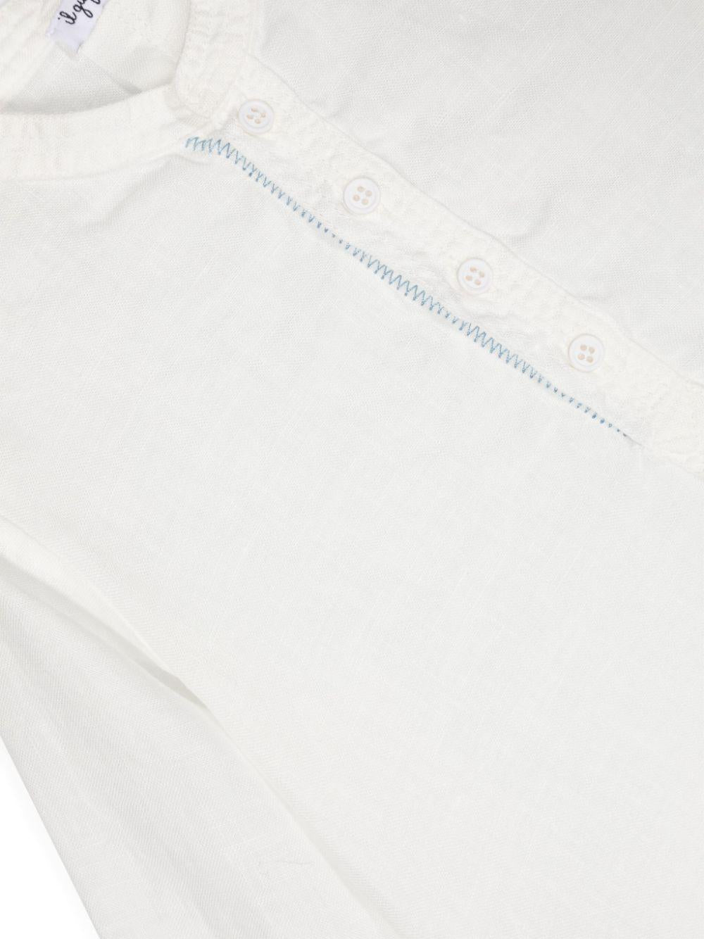 Camicia neonato bianca lino